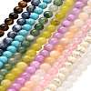 10 Strands 10 Styles Natural & Synthetic Mixed Gemstone Round Beads Strands G-FS0005-90-3