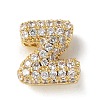 Brass Micro Pave Cubic Zirconia Beads KK-P290-61G-Z-1