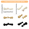 30Pcs 3 Colors Handmade Chinese Frog Knot Buttons Sets AJEW-CY0001-50-2