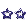 Star Shape Polymer Clay Rhinestone Beads CLAY-NH0001-06D-1