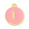 Golden Plated Alloy Enamel Charms ENAM-Q437-14I-1