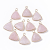 Natural Rose Quartz Pendants G-S359-029E-1