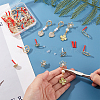 40Pcs 10 Style  Alloy Stud Earring Findings FIND-PH0008-36-5