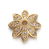 Brass Micro Pave Cubic Zirconia Bead Caps LS-ZIRC-E158-12G-1