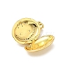 Brass Micro Pave Clear Cubic Zirconia Locket Pendants KK-F905-03G-2