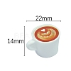 Resin Miniature Coffee Cup Ornaments X-PW-WG14105-04-1