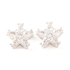 Brass Micro Pave Clear Cubic Zirconia Beads KK-S389-22S-1