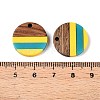 Epoxy Resin & Walnut Wood Pendants RESI-N039-121A-3