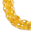 Transparent Electroplate Glass Beads Strands EGLA-N013-T4mm-B04-3