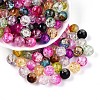 Baking Paint Transparent Crackle Glass Beads DGLA-Q018-10mm-M01-1
