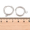 316 Stainless Steel Huggie Hoop Earring Findings EJEW-B158-01D-P-3