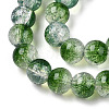 Transparent Crackle Baking Paint Glass Beads Strands DGLA-T003-01B-04-3