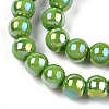 Electroplate Opaque Glass Beads Strands GLAA-T032-P6mm-AB06-2