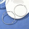 Tarnish Resistant 304 Stainless Steel Big Hoop Earrings EJEW-F105-04P-1