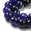 Faceted Natural Dragon Veins Agate Beads Strands G-F447-12mm-P02-4