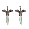 Natural Green Aventurine Faceted Pointed Bullet Shaped Big Pendants G-T145-01R-02-1