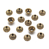 Apetalous Tibetan Style Alloy Flower Bead Caps TIBE-S223-AG-RS-1