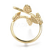 Brass Micro Pave Cubic Zirconia Cuff Rings RJEW-S044-074-NF-3