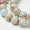 Synthetic Aqua Terra Jasper Beads Strands G-P237-02-8mm-1