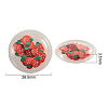 40Pcs 4 Colors PVC Plastic with Polymer Clay Cabochons KY-CJ0001-43-2