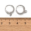 Anti-Tarnish 304 Stainless Steel Hoop Earring Findings STAS-C112-01P-3