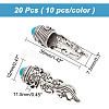 20Pcs 2 Colors Zinc Alloy Bangle End Caps FIND-AR0002-38-2