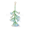 6Pcs 6 Colors Glass Seed Beaded Flower Big Pendants PALLOY-MZ01184-2