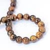 Grade AB Natural Tiger Eye Round Bead Strands G-E334-12mm-17-2