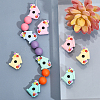 CHGCRAFT 12Pcs 6 Colors Silicone Beads SIL-CA0002-45-4