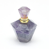 Faceted Natural Fluorite Openable Perfume Bottle Pendants G-E556-17A-2