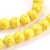 1 Strand Synthetic Turquoise Round Beads Strands X-TURQ-G106-8mm-02I-3