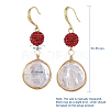 Natural Baroque Pearl Keshi Pearl Dangle Earrings EJEW-JE03907-3