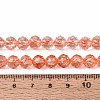 Crackle Transparent Glass Beads Strands X1-GLAA-N063-8mm-06-4