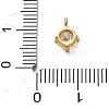 925 Sterling Silver Clear Cubic Zirconia Flat Round Charms STER-U009-07G-02-3