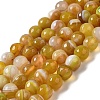 Natural Striped Agate/Banded Agate Beads Strands G-A246-8mm-15-5
