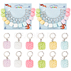 Opaque Resin Yarn Ball Charm Locking Stitch Markers HJEW-PH01757-1
