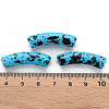 Opaque Spray Painted Acrylic Beads MACR-S372-002F-B07-4