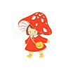 Cartoon Mushroom Girl Enamel Pin for Women MUSH-PW0002-02A-1