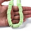 Flat Round Handmade Polymer Clay Beads CLAY-R067-12mm-24-6