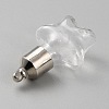 Clear Glass Bottle Pendants GLAA-WH0035-33A-2