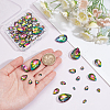 94Pcs 6 Style Glass Rhinestone Cabochons GLAA-FG0001-15-3