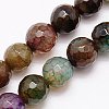 Natural Crackle Agate Beads Strands G-G445-8mm-10-1