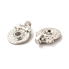 Brass Micro Pave Clear Cubic Zirconia Pendants ZIRC-P086-16-4