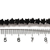 Natural Black Onyx(Dyed & Heated) Beads Strands G-G085-B44-01-4