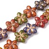 Painted Glass Beads Strands X-GLAA-B037-12B-12B-1