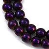 Electroplated Synthetic Magnetic Hematite Beads Strands G-G174-L01-06-3