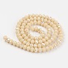 Electroplate Opaque Solid Color Glass Beads Strands EGLA-A034-P1mm-L14-2