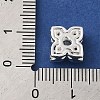 Brass Micro Pave Clear Cubic Zirconia Beads KK-G503-12S-3