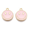 Light Gold Tone Alloy Enamel Pendants ENAM-N056-197B-2