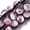 Handmade Silver Foil Glass Lampwork Beads Strands X1-FOIL-T003-03E-1